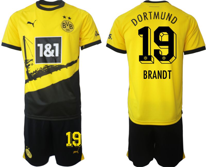 Men 2023-2024 Club Borussia Dortmund home yellow #19 Soccer Jersey->->Soccer Club Jersey
